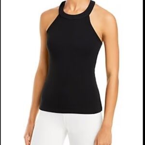 ALO YOGA Ribbed Insight Tank Top - Black buis in bra gym pilates sport bra sz L